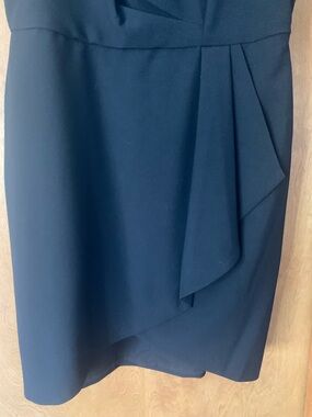 Worthington Black Asymmetrical Draped Pencil Skirt